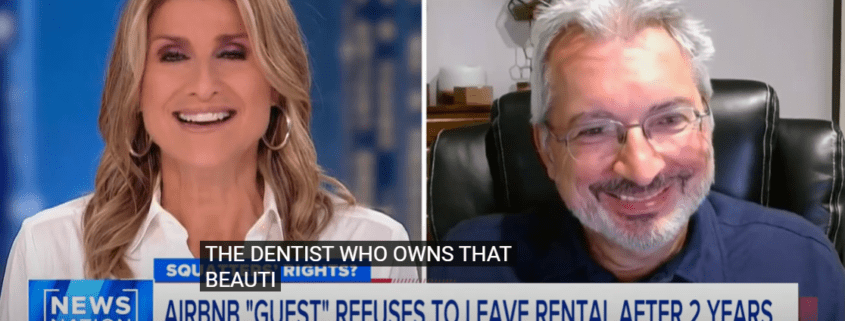 5,524 views Oct 5, 2023 #Banfield An Airbnb host in Los Angeles is struggling to get rid of a guest who has refused to pay for the rental for more than 500 days and claims she has a legal right to stay there. Sascha Jovanovic initially rented the guesthouse to Elizabeth Hirschhorn for a six-month stay, for which she paid more than $20,000, but when the reservation ended in March 2022, she wouldn’t leave. Attorney Sebastian Rucci, who is representing Jovanovic, weighs in on "Banfield." On "Banfield," big-name celebrities, newsmakers and public figures join Ashleigh for a unique opportunity to sit down and talk. No debates. No shouting over each other. A conversation. Weeknights at 10pm/9C.